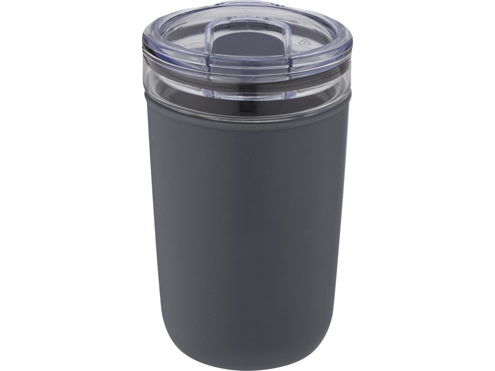 Bello, стеклянная кружка объемом 420 мл с внешней стенкой из переработанного пластика, серый-4