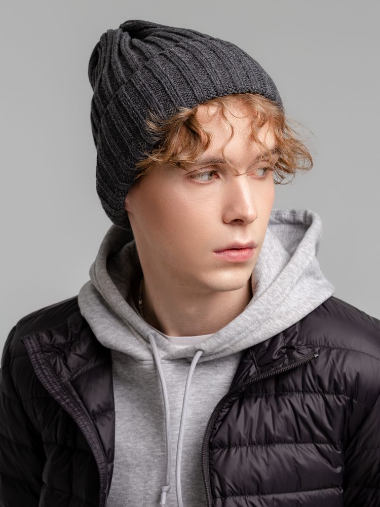 Шапка Norfold, черный меланж-2