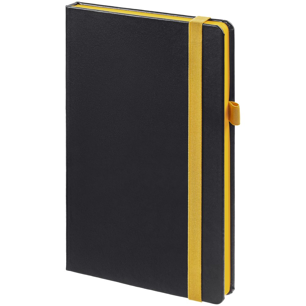 Ежедневник Ton, недатированный, черный с желтым-0