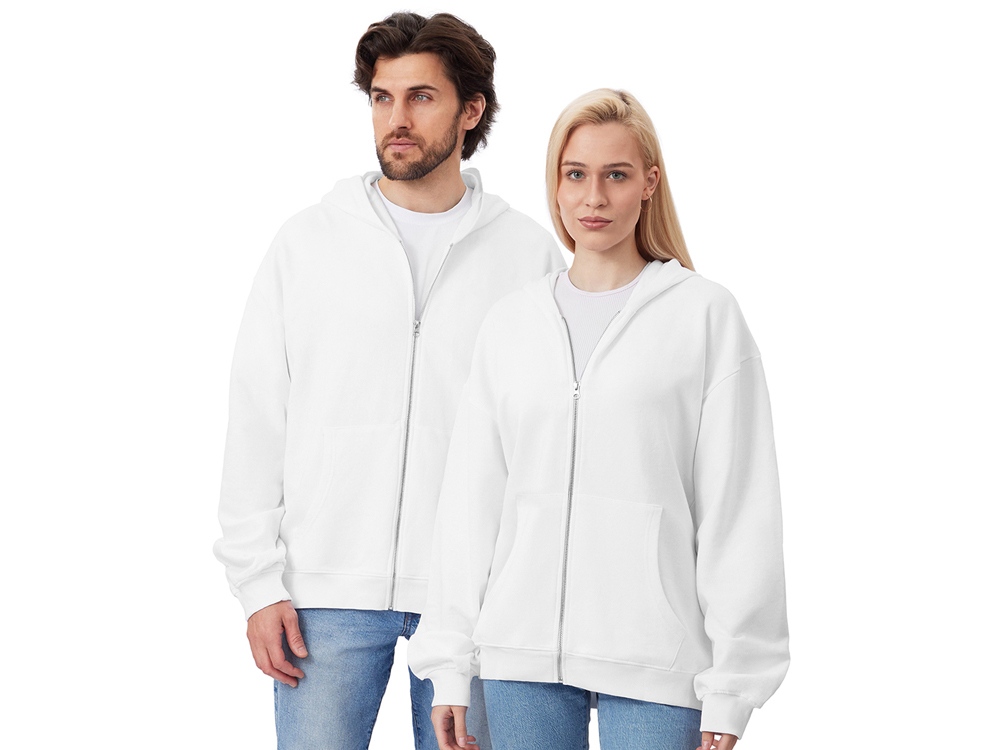 Толстовка оверсайз с капюшоном на молнии Monaco, белый-0