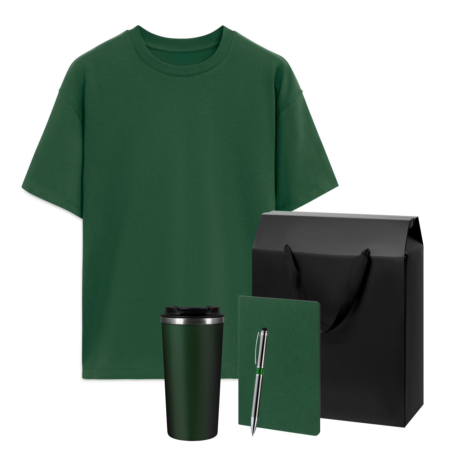 Набор с одеждой Раст (Rust) (футболка, термокружка, блокнот, ручка), зеленый 1, M/L-0