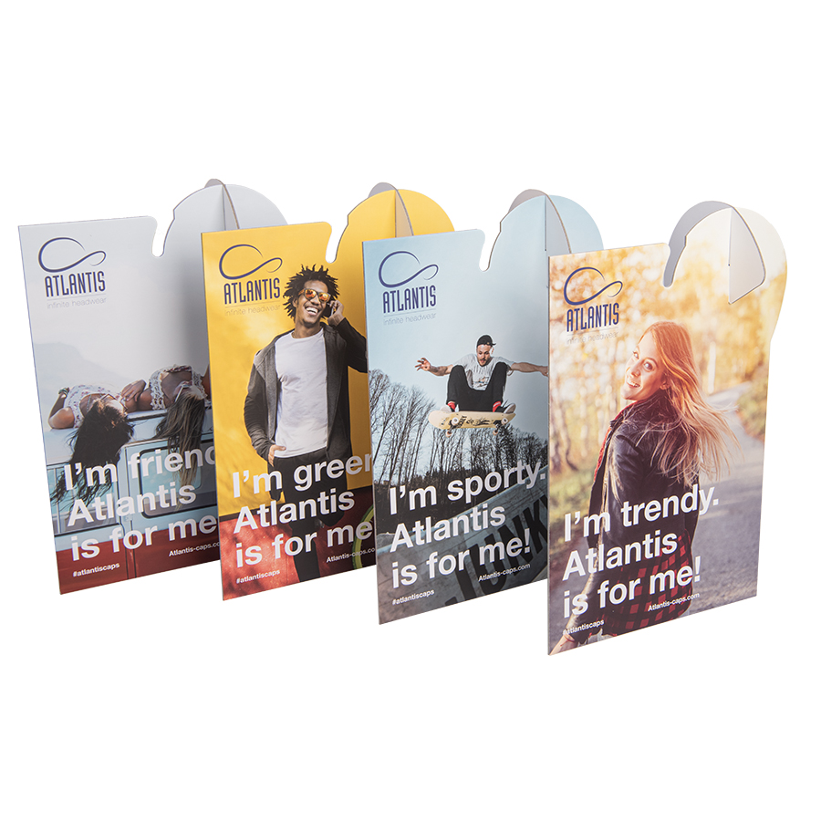 Комплект картонных настольных карточек_ATLANTIS CARTON DESK DISPLAYS KIT, разные цвета-0