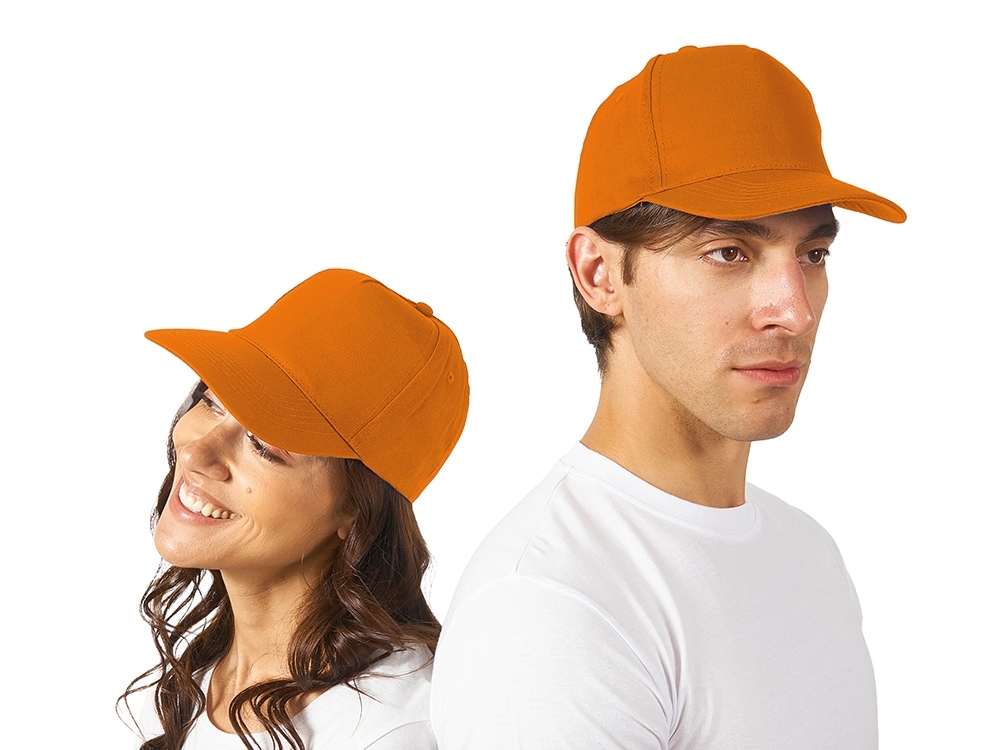 Бейсболка Memphis 5-ти панельная 165 гр, оранжевый-0