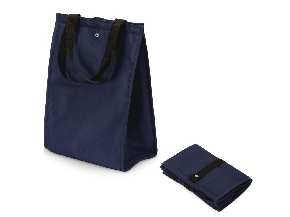 Подарочный набор с блокнотом, ручкой, ланчбоксом и бутылкой для воды Breaktime, синий-3