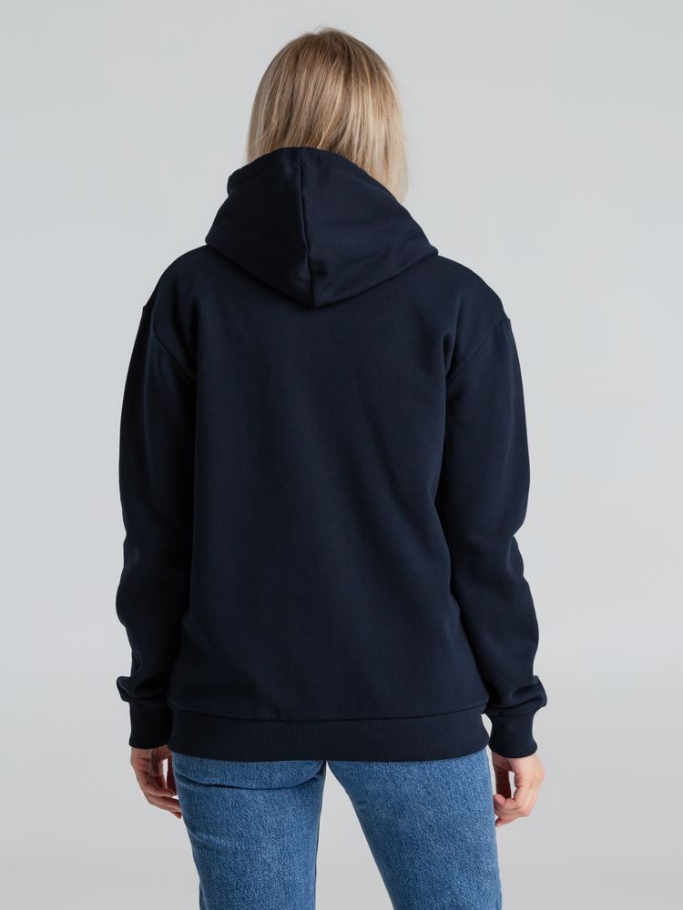 Толстовка на молнии с капюшоном Siverga Heavy 2.0, темно-синяя-3