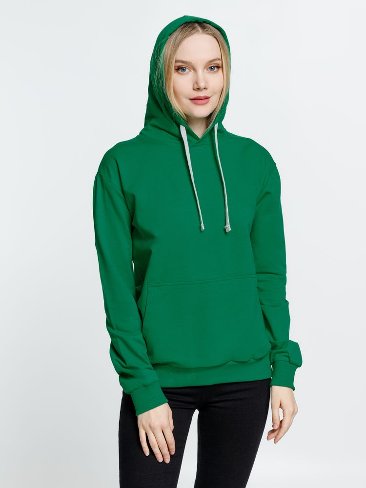 Толстовка с капюшоном Kirenga, зеленая-5