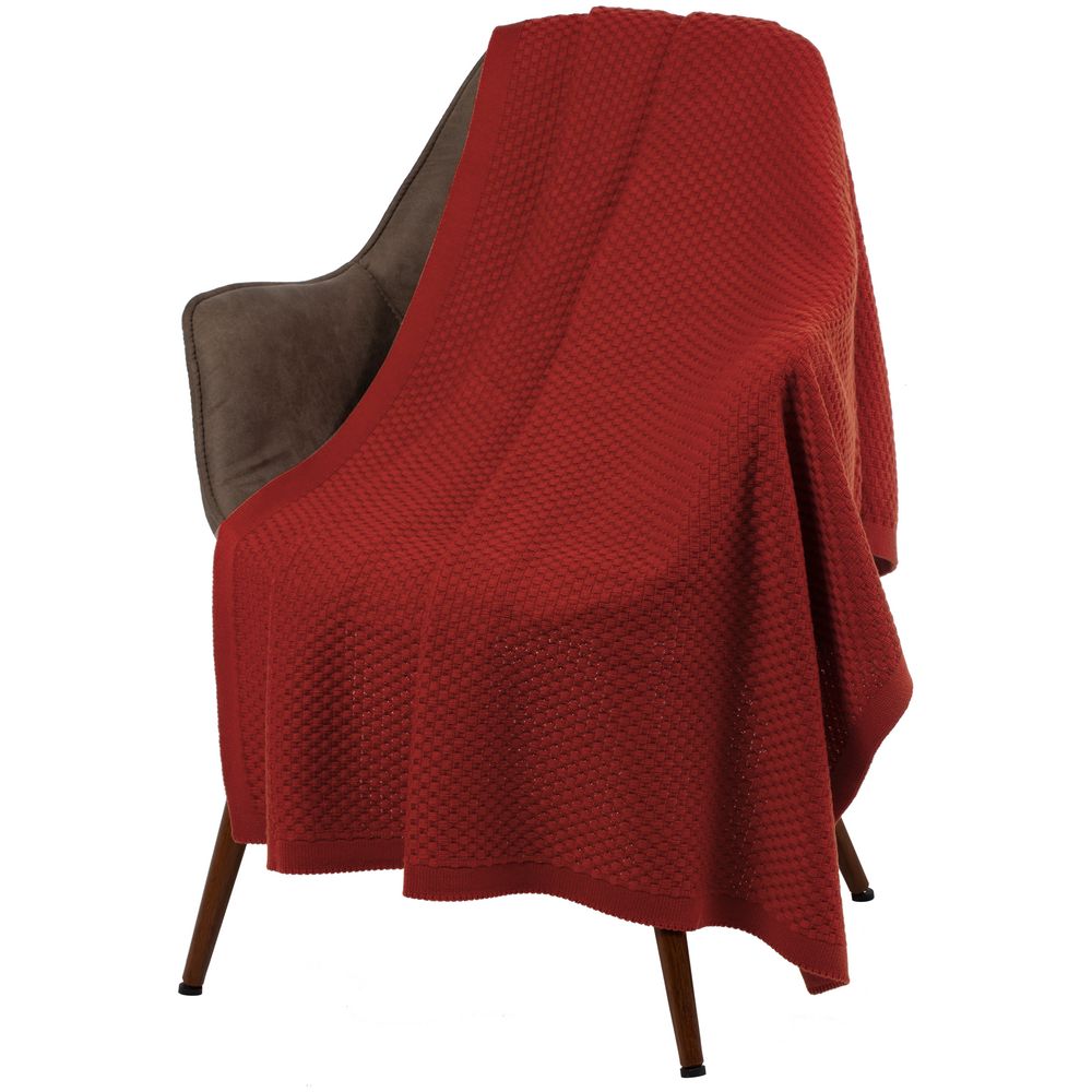 Плед Sheerness, коричневый (терракота)-2