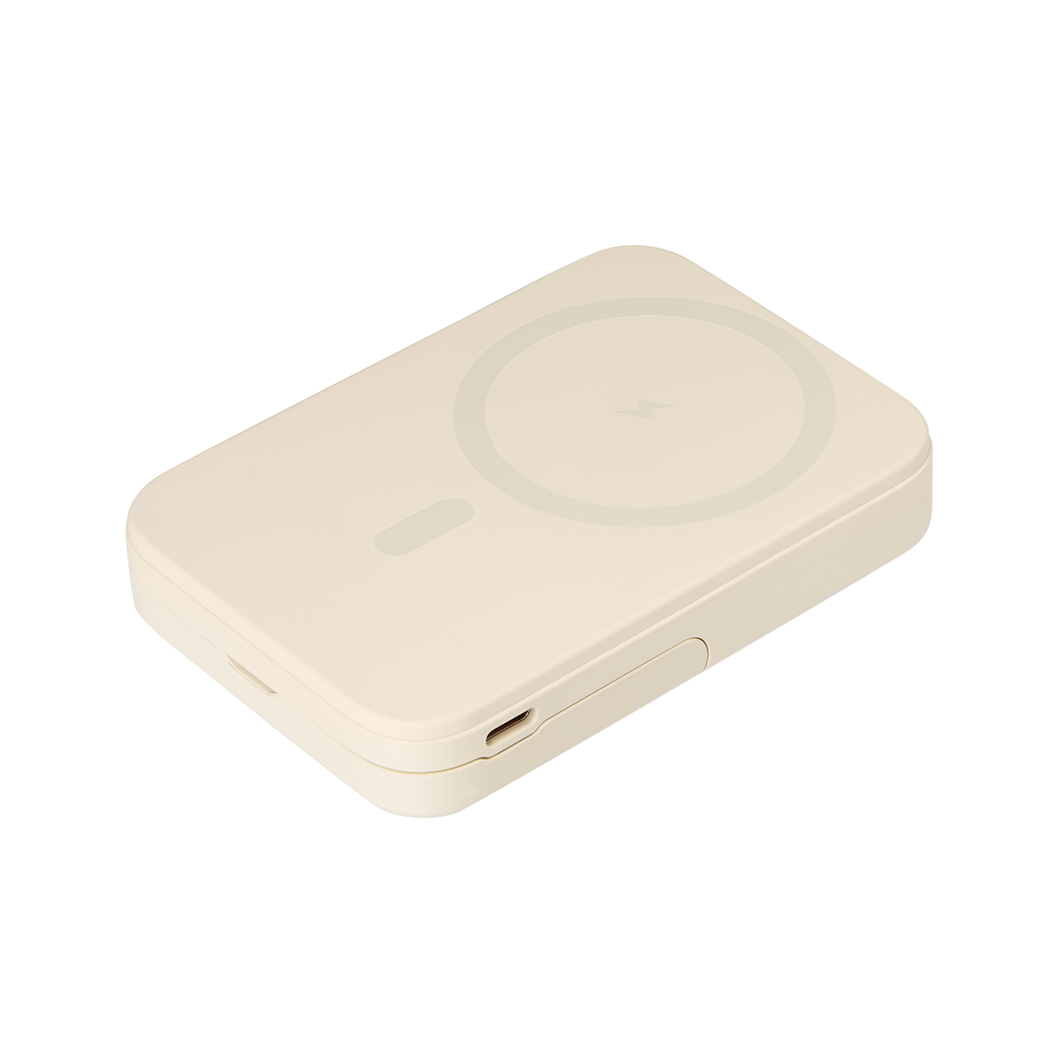 Внешний аккумулятор Union PD 10000mAh с функцией беспроводной зарядки 15W, бежевый-0