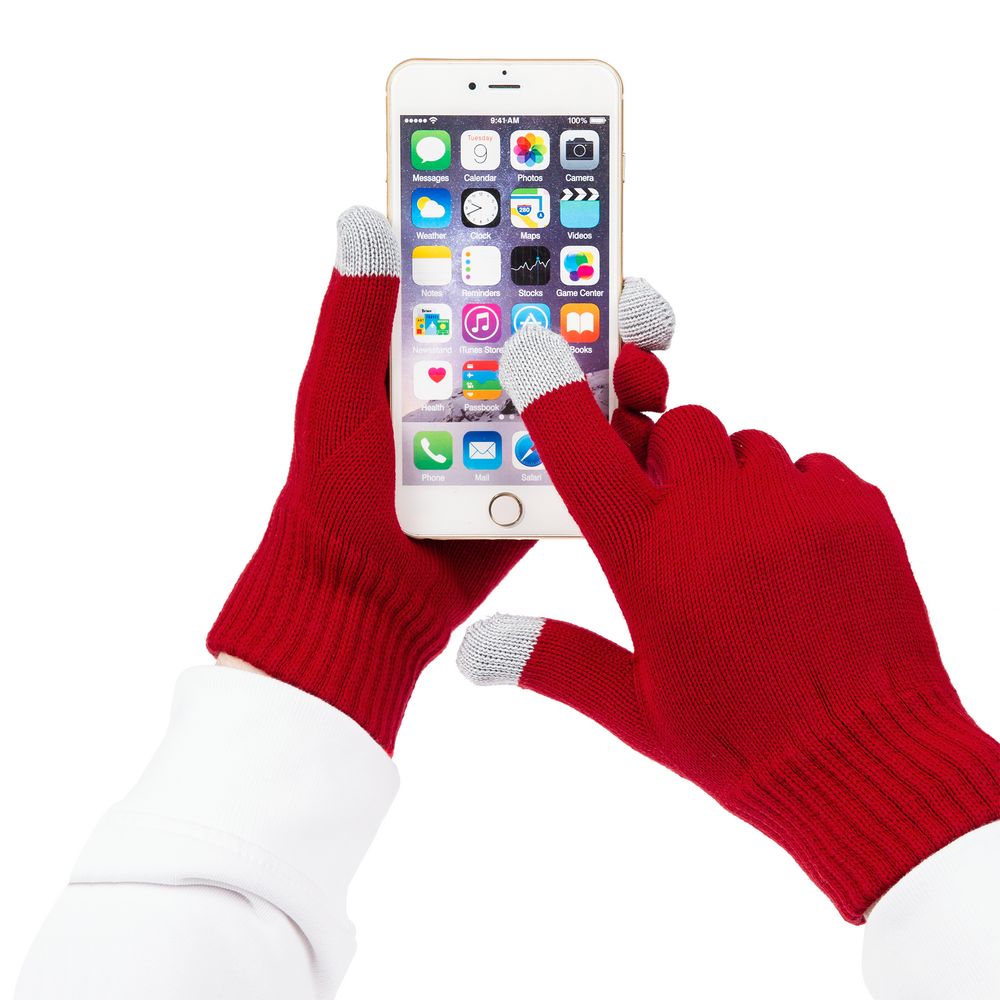 Перчатки сенсорные Real Talk, красные-2