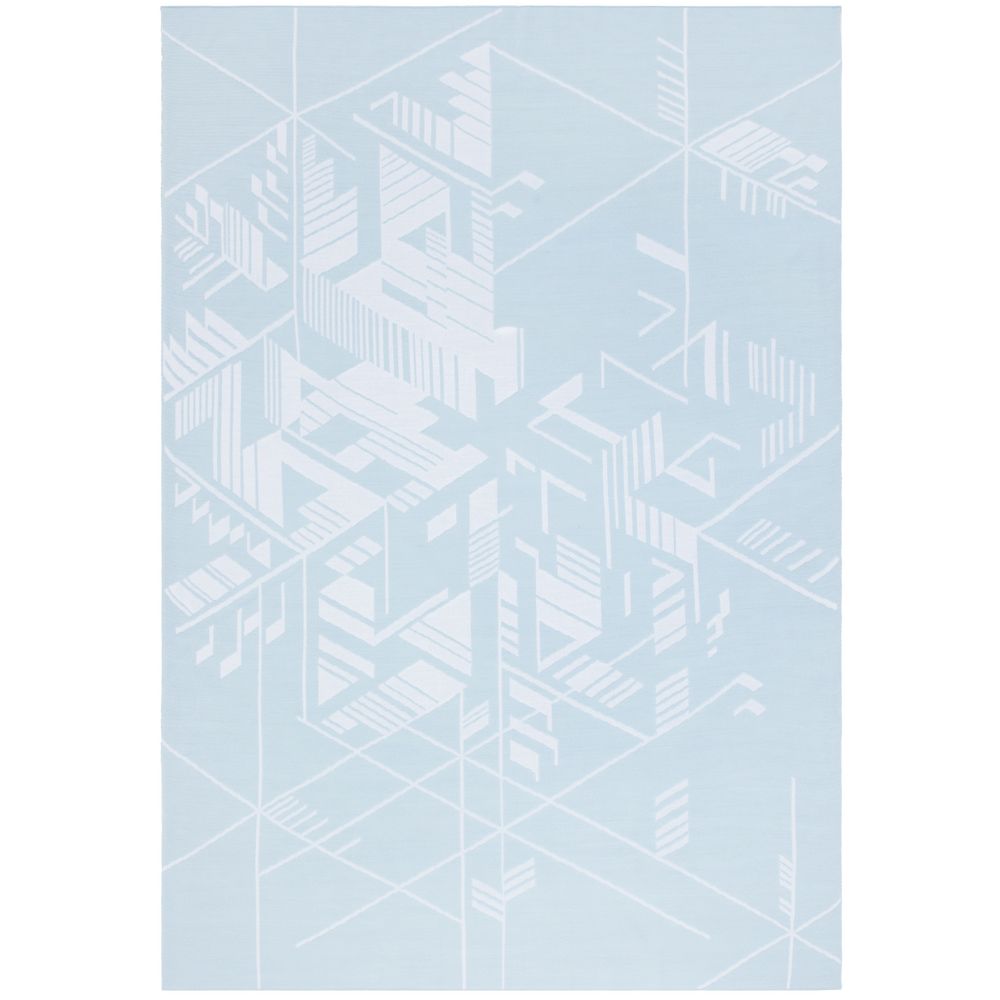 Плед Winterflake, бело-голубой с люрексом-1