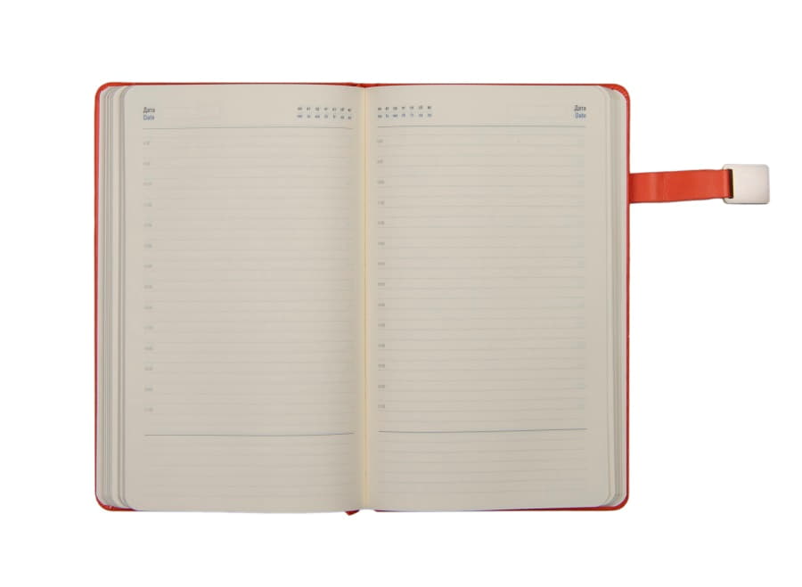 Ежедневник недатированный Spirit , формат А5, в линейку, оранжевый-3