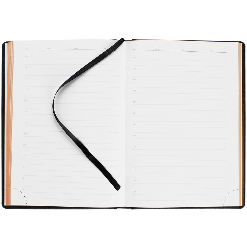 Ежедневник Mobile на заказ, недатированный, черно-оранжевый-4