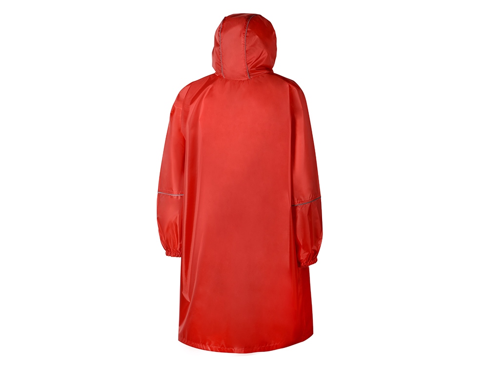 Дождевик - пончо Galaxy со светоотражающими элементами, красный-1