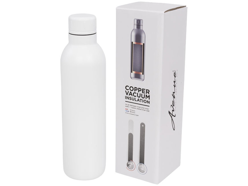 Спортивная бутылка Thor с вакуумной изоляцией объемом 510 мл, белый-0