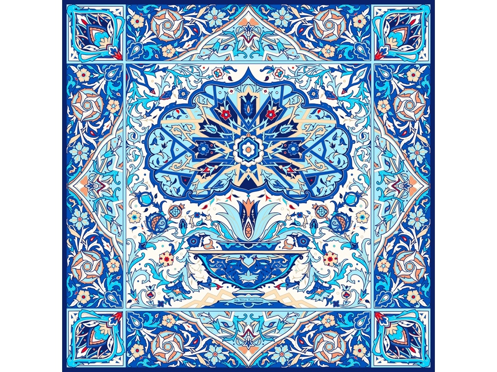 Набор: платок Арабески и свеча Загадка Востока-3