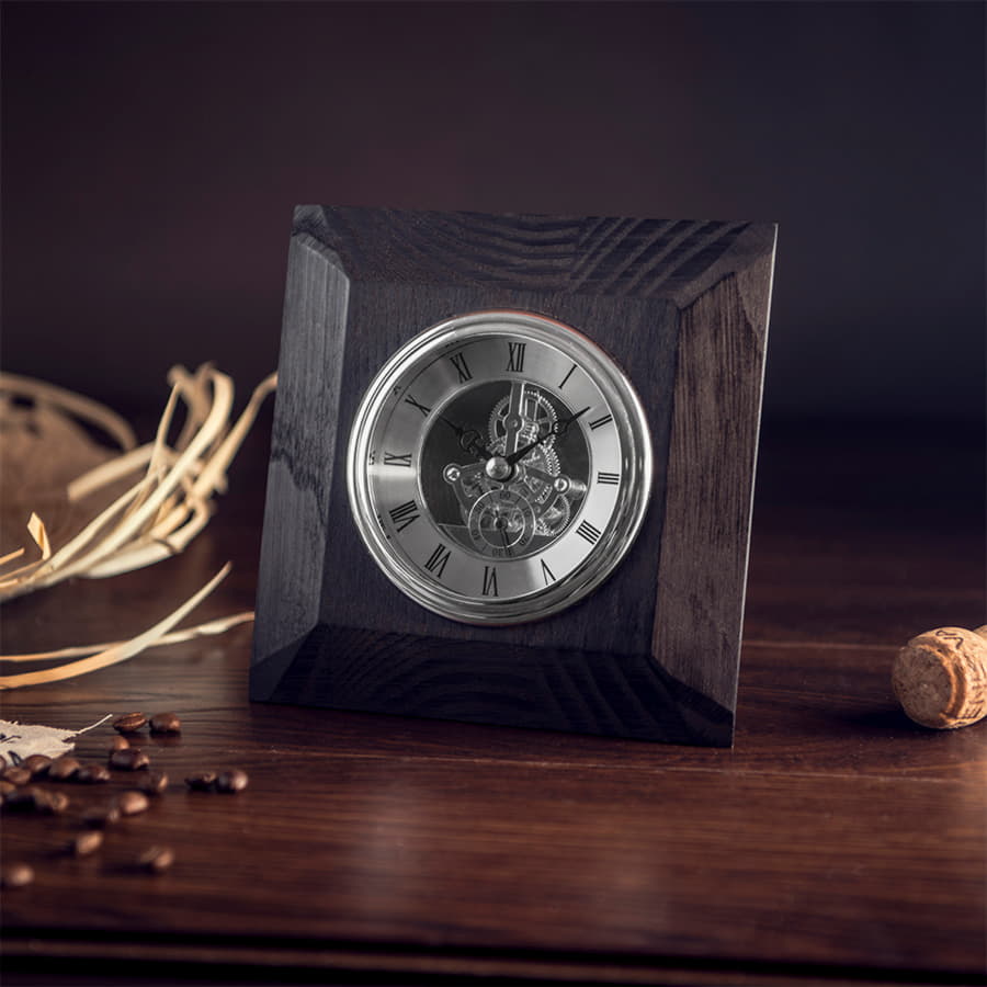 Часы настольные "Skeleton" , черный-3