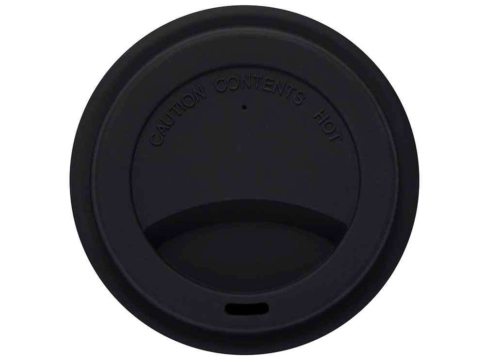 Стакан с силиконовой крышкой Cafe, черный-3