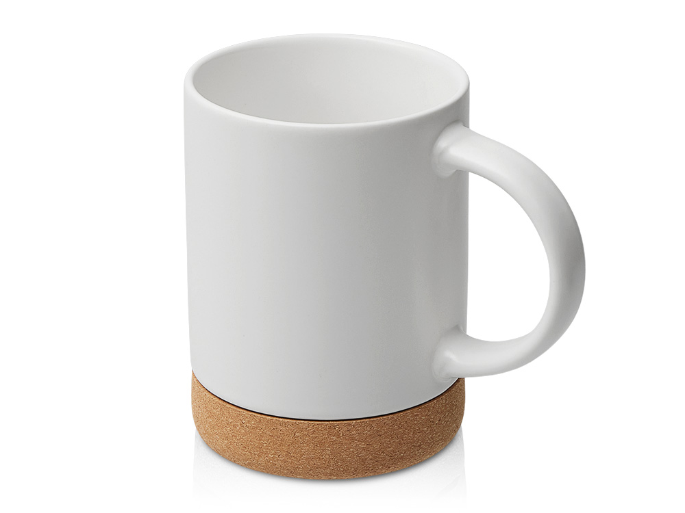 Кружка 450 мл с пробковым дном Корк & Бон, белый-0