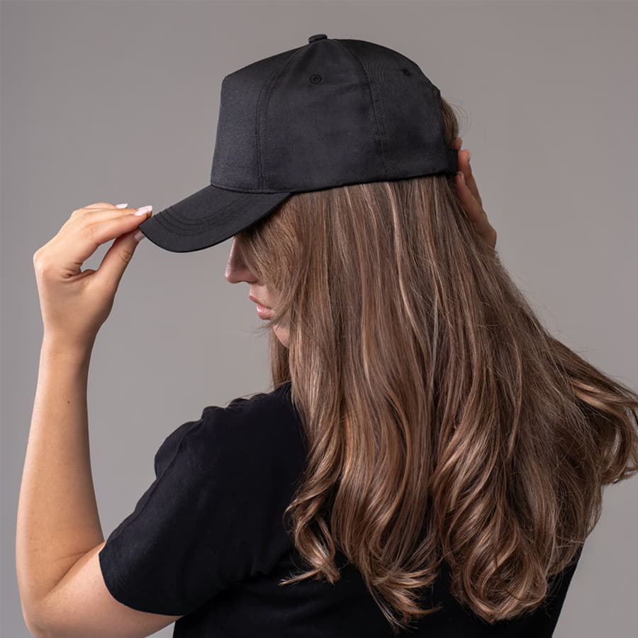 Бейсболка Fortuna, 5 клиньев, застежка на липучке, черный-4