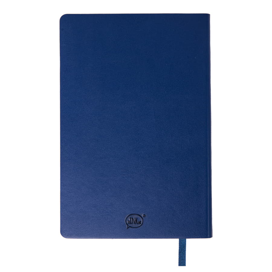 Бизнес-блокнот SMARTI, A5, синий, мягкая обложка, в клетку, синий-2