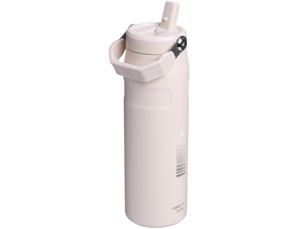 Бутылка для воды объемом 700 мл с откидной трубочкой Stanley IceFlow™ 2.0 - Light pink-3