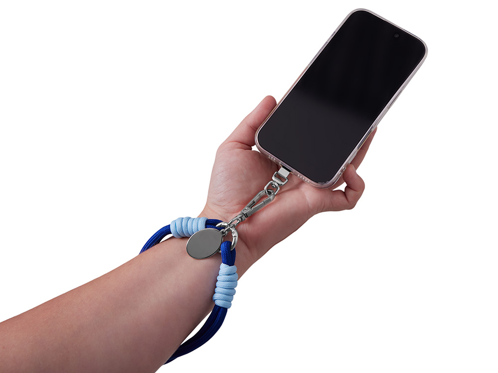 Брелок-браслет Bohemian c металлическим держателем для телефона, синий-2