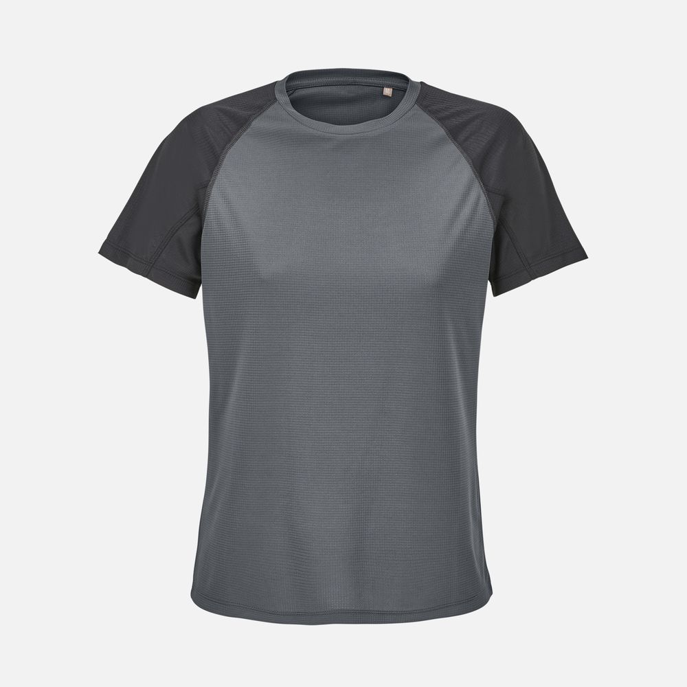 Футболка спортивная женская Vortex Women, черная с темно-серым-0