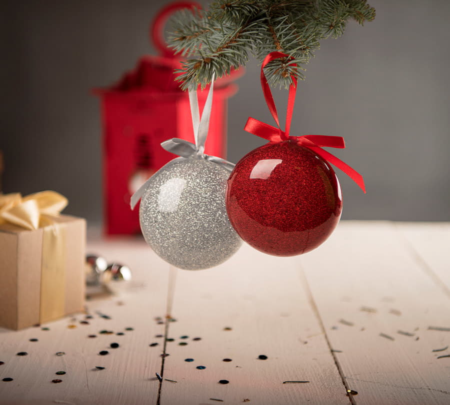 Елочное украшение ПРАЗДНИК, серебристый-6