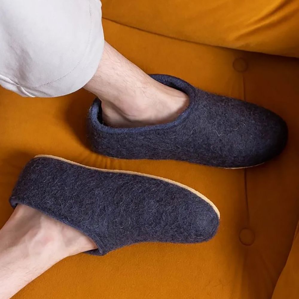 Домашние валенки Cant, темно-синие (клякса)-3