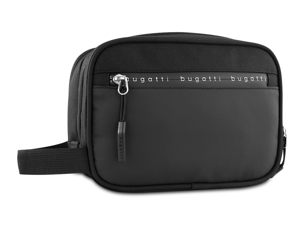 Несессер BUGATTI БЛАНК ОБЛЕГЧЕННАЯ | BLANC DELIGHT, чёрный, нейлон RPET600D/тарпаулин/полиэстер, 22х10х16 см-0