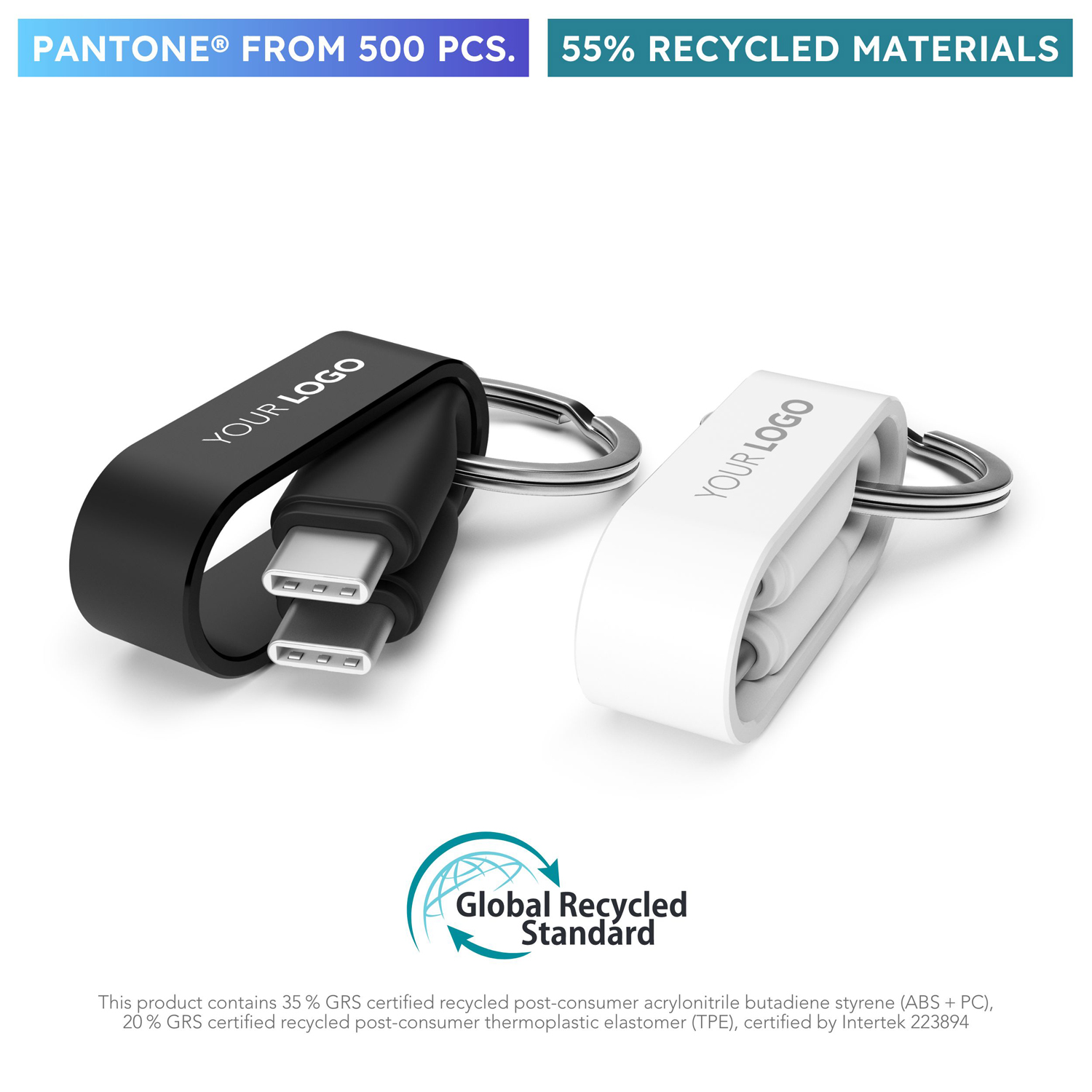 Кабель-брелок для быстрой зарядки Zweins C, черный-10