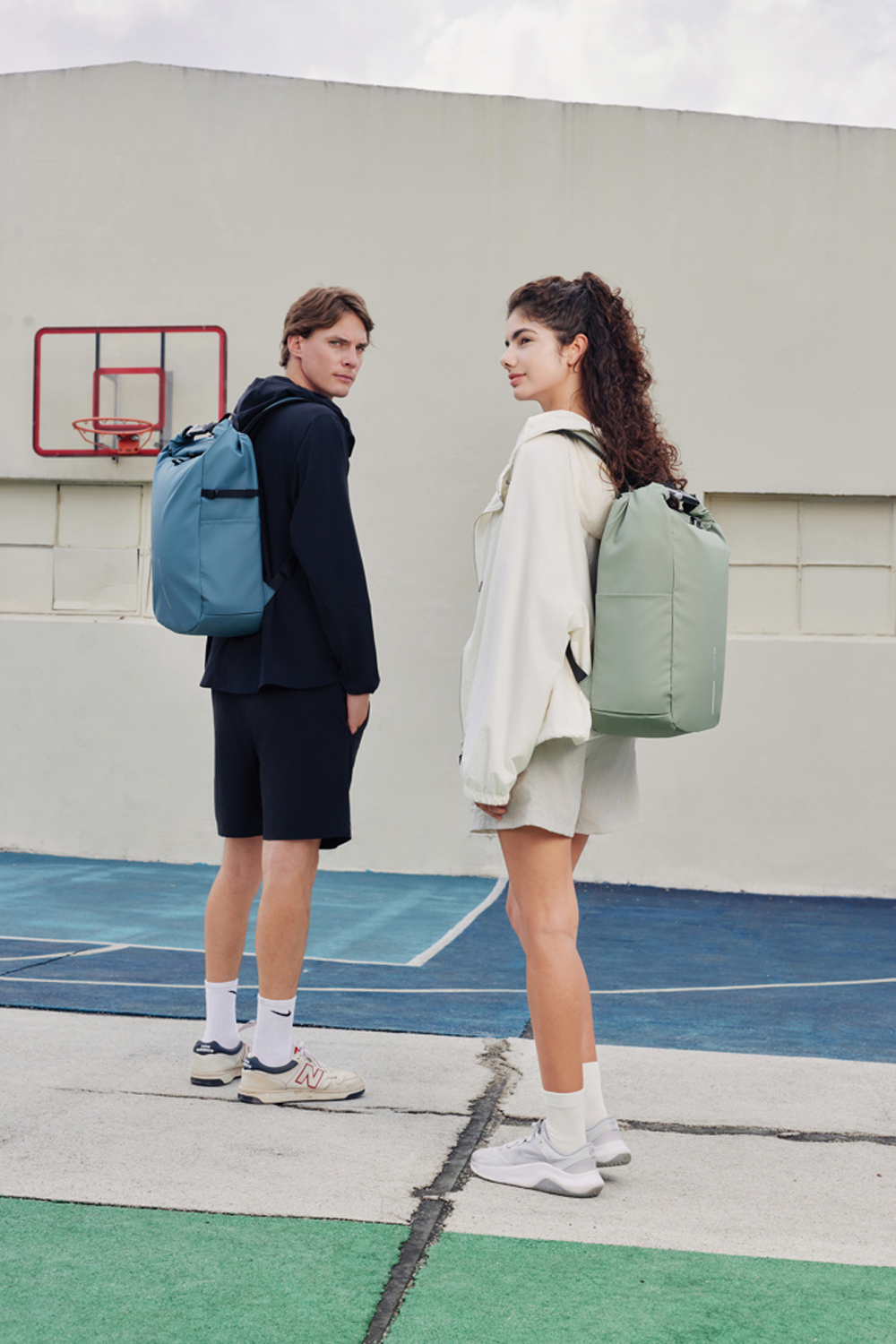 Антикражный рюкзак Urban Roll-top, голубой-7