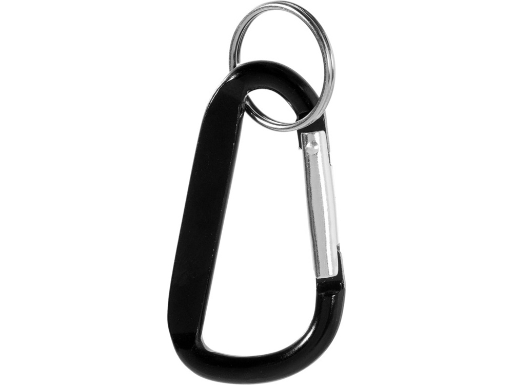 Timor брелок с карабином из переработанного алюминия, сертифицированного по стандарту RCS - Черный-1