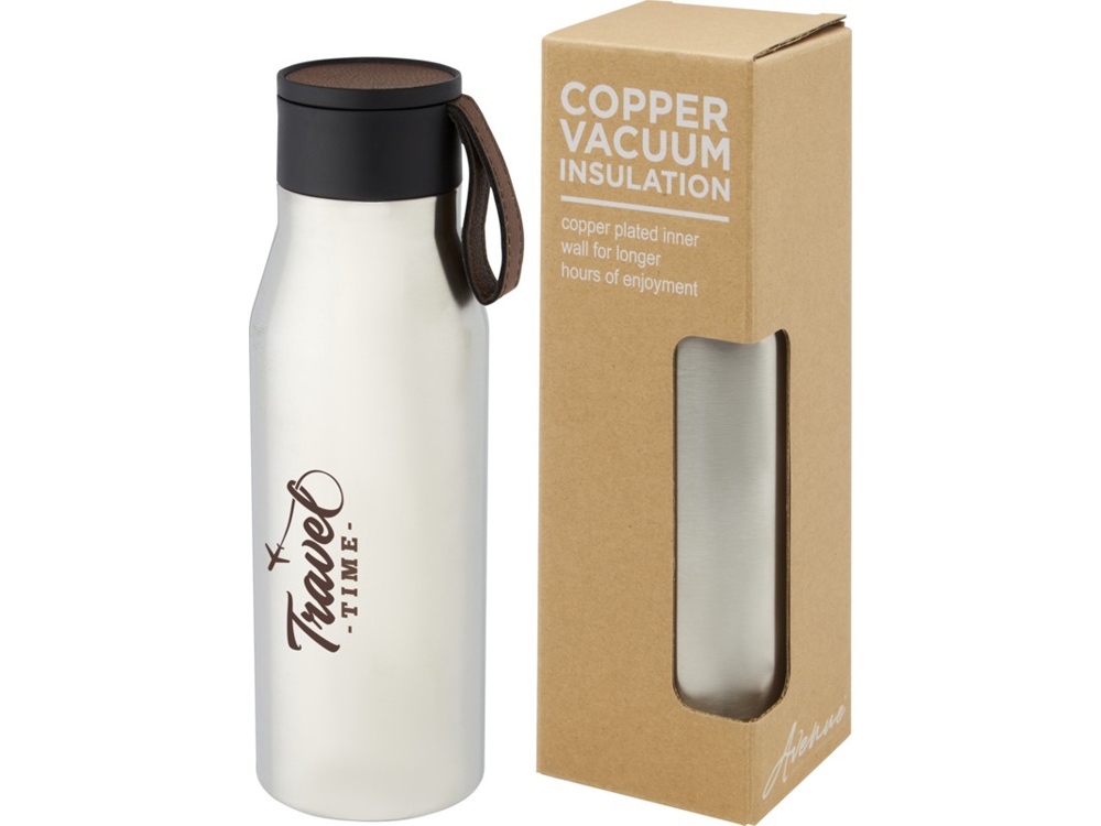 Ljungan Бутылка объемом 500 мл с медной вакуумной изоляцией, ремешком и крышкой, серебристый-7