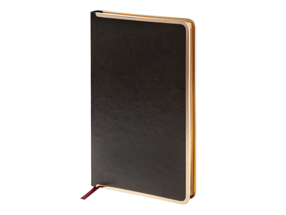 Ежедневник А5 недатированный Chelsea, серый (золотистый кант и срез)-0