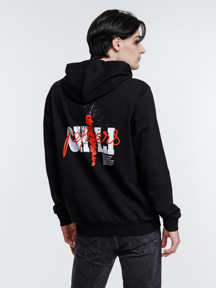 Худи унисекс с карманом на груди Chest Pocket, черное-8