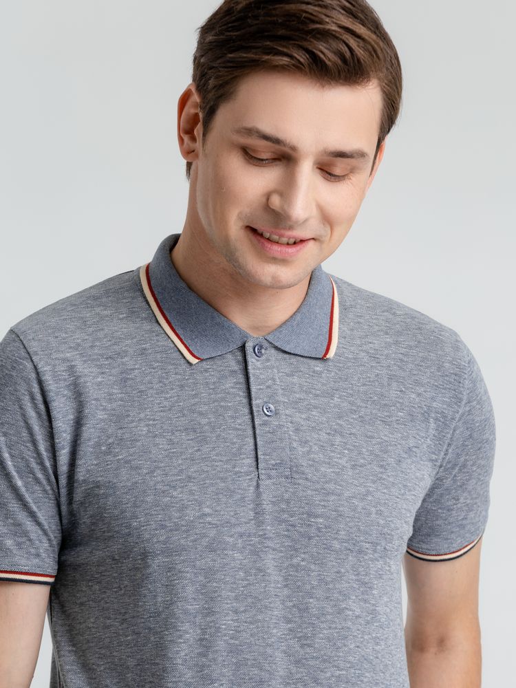 Рубашка поло мужская Paname Men, голубой меланж-3