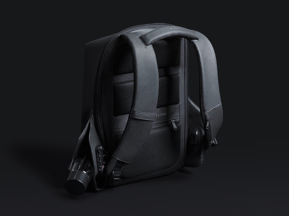 Водостойкий антикражный рюкзак Hipack для ноутбука 15.6, черный-9