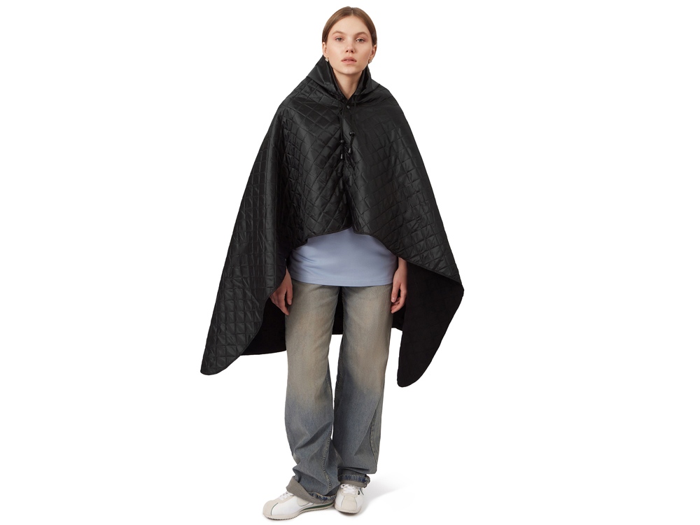 Пончо Cappy с капюшоном на липучке в мешке, черный-1
