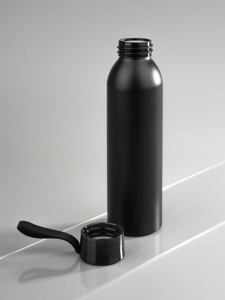 Бутылка для воды Brooke, матовая черная-4