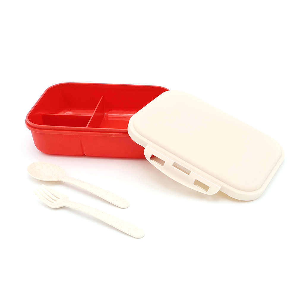 Ланчбокс (контейнер для еды) Ulf из пшеничного волокна, Красный-1