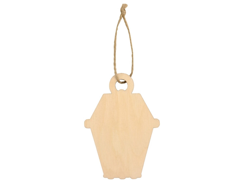 Подвеска деревянная Новогодний фонарик-2