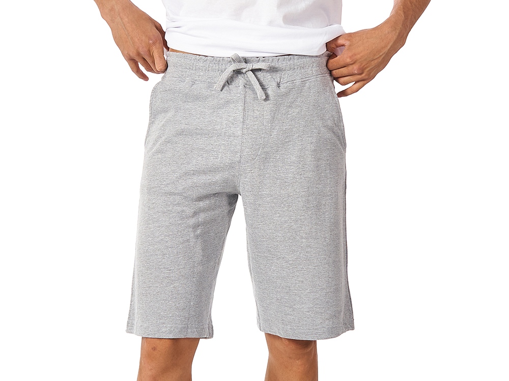 Мужские шорты из френч терри Warsaw 220гр, серый меланж-1