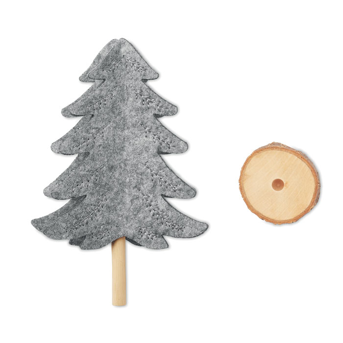 Украшение новогоднее елка, серый-2