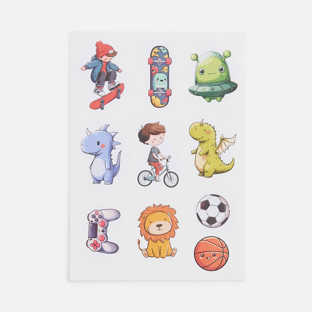 Стикерпак бумажный Thematik, для мальчиков-0