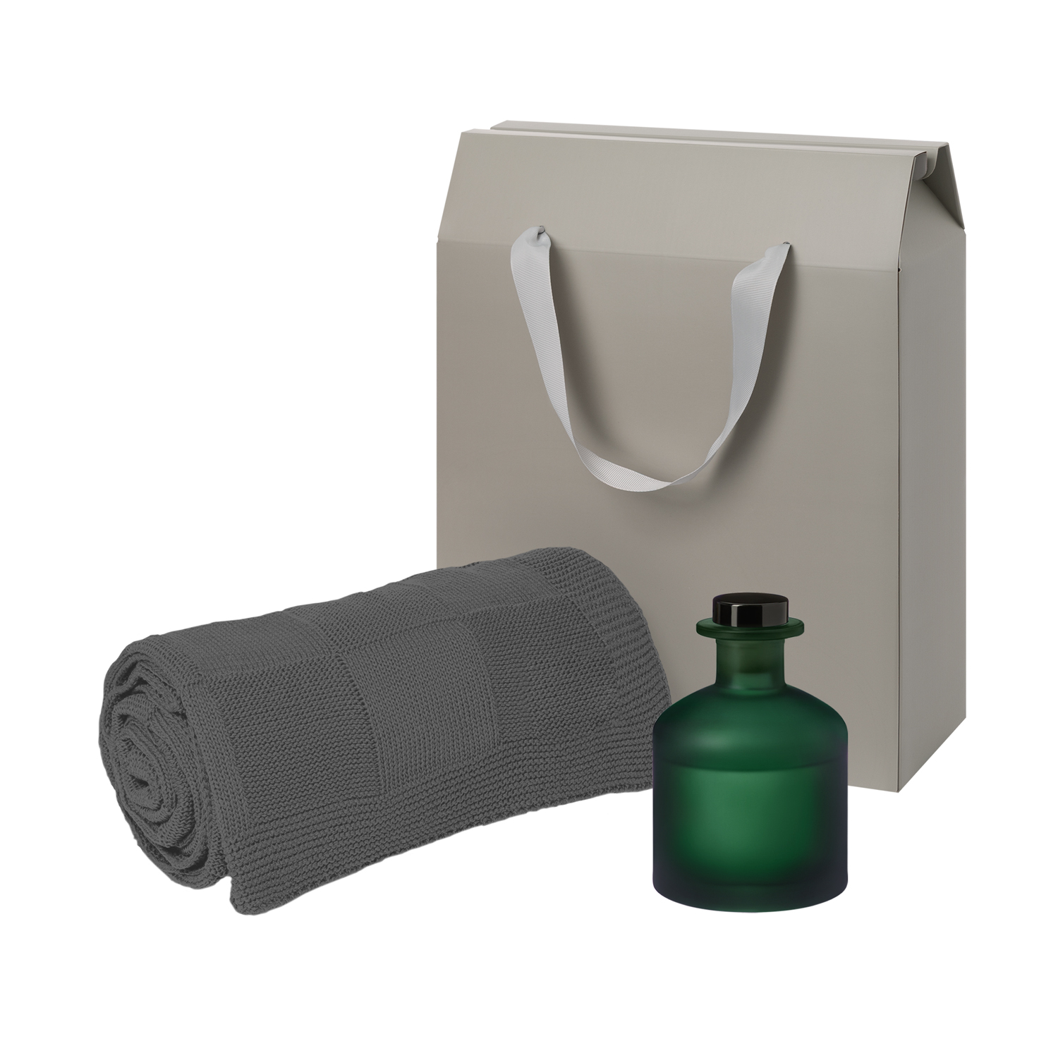 Подарочный набор Mizu, Cella, зеленый (диффузор, плед)-0