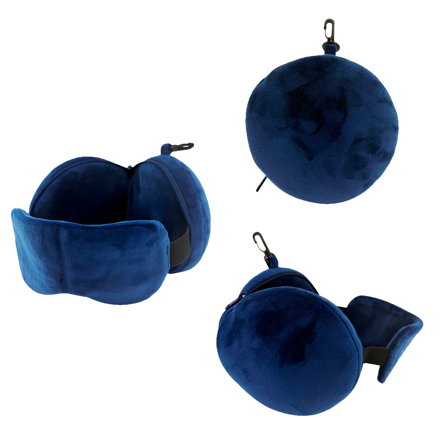 Подушка-маска для путешествий Mask, Тёмно-синий-5