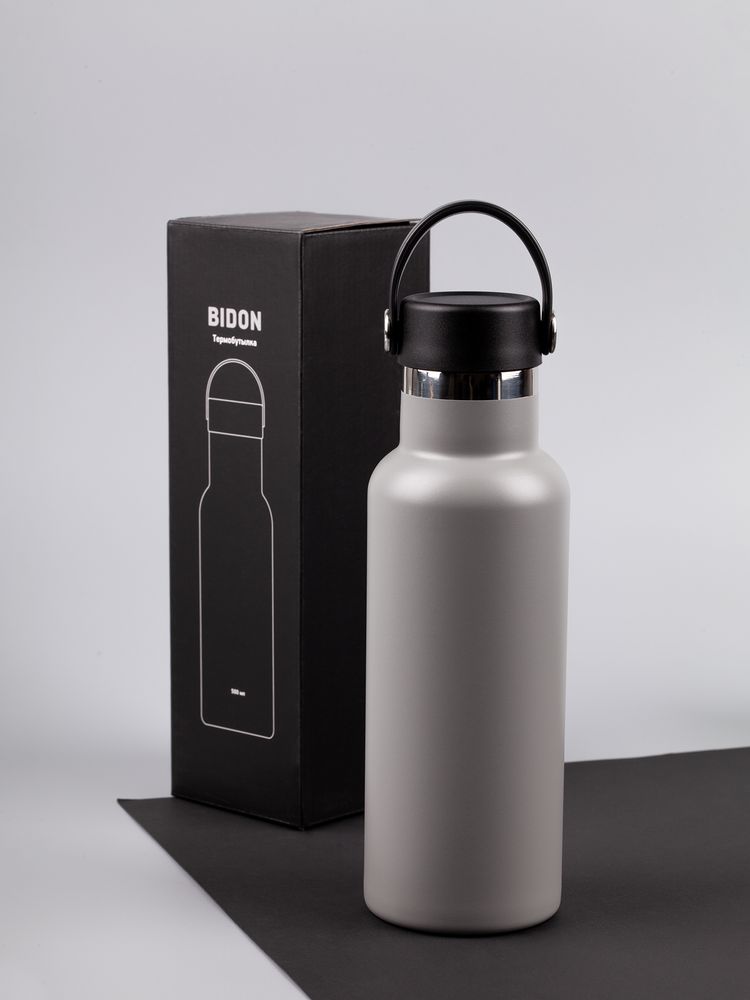 Термобутылка Bidon, серая-6