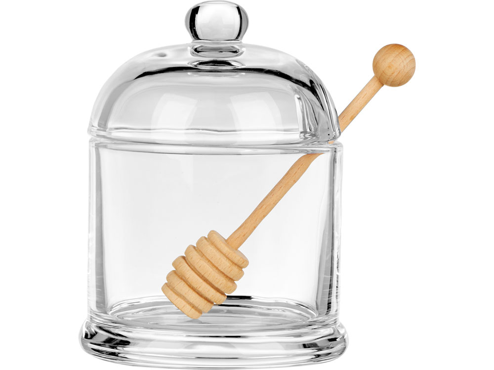 Стеклянная емкость для меда с ложкой Vira-1