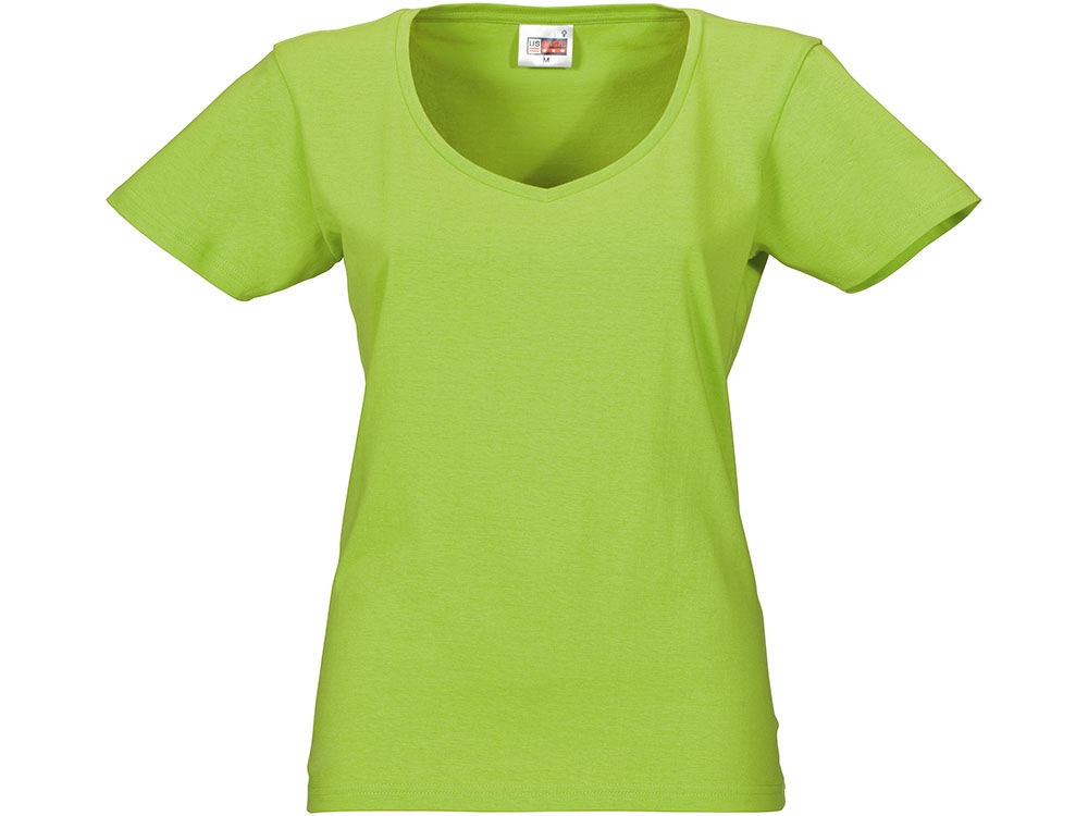 Футболка Heavy Super Club женская с V-образным вырезом, зеленое яблоко-6